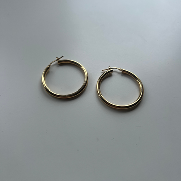 Thick Classic Italian Hoops - Gold Vermeil
