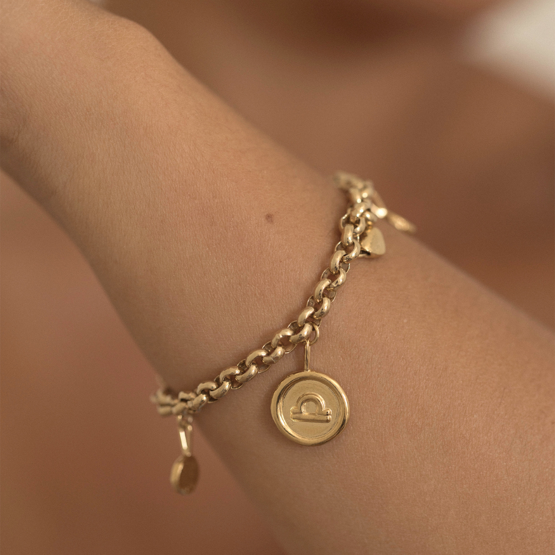 Traditional gold sales charm bracelet