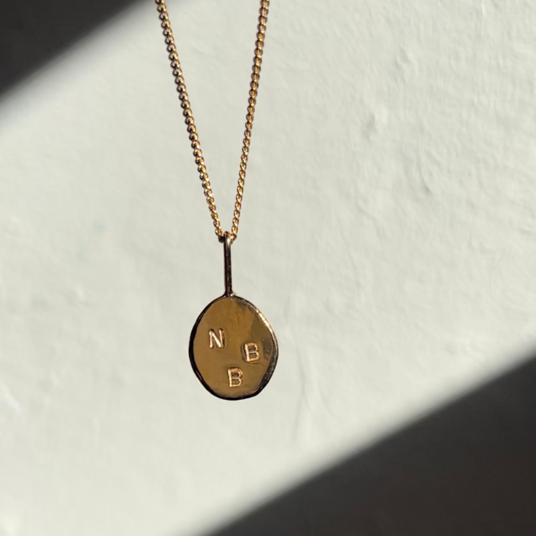 Initial Necklace Gold Vermeil 3 Initials