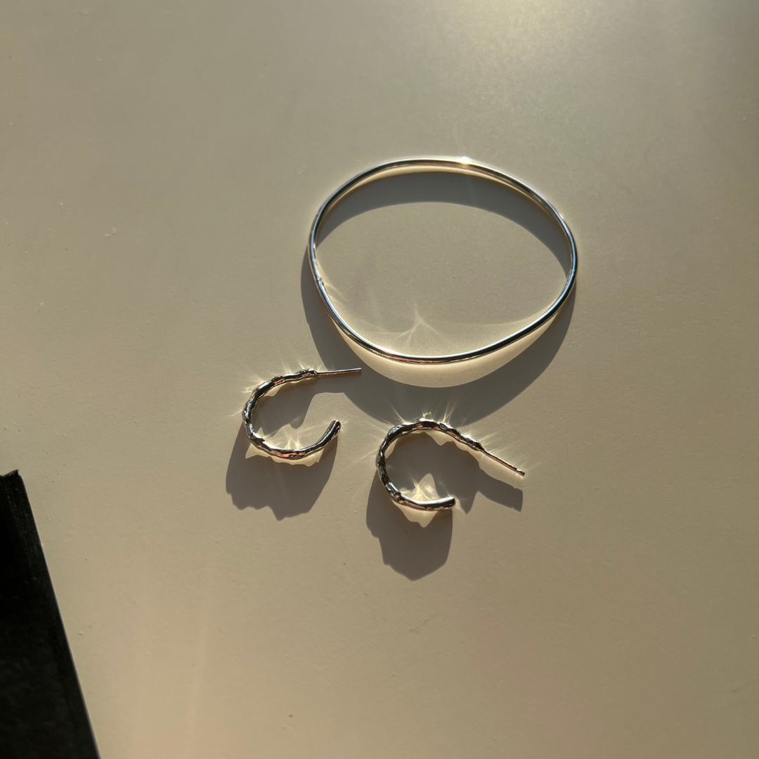 Maya Bangle - Sterling Silver