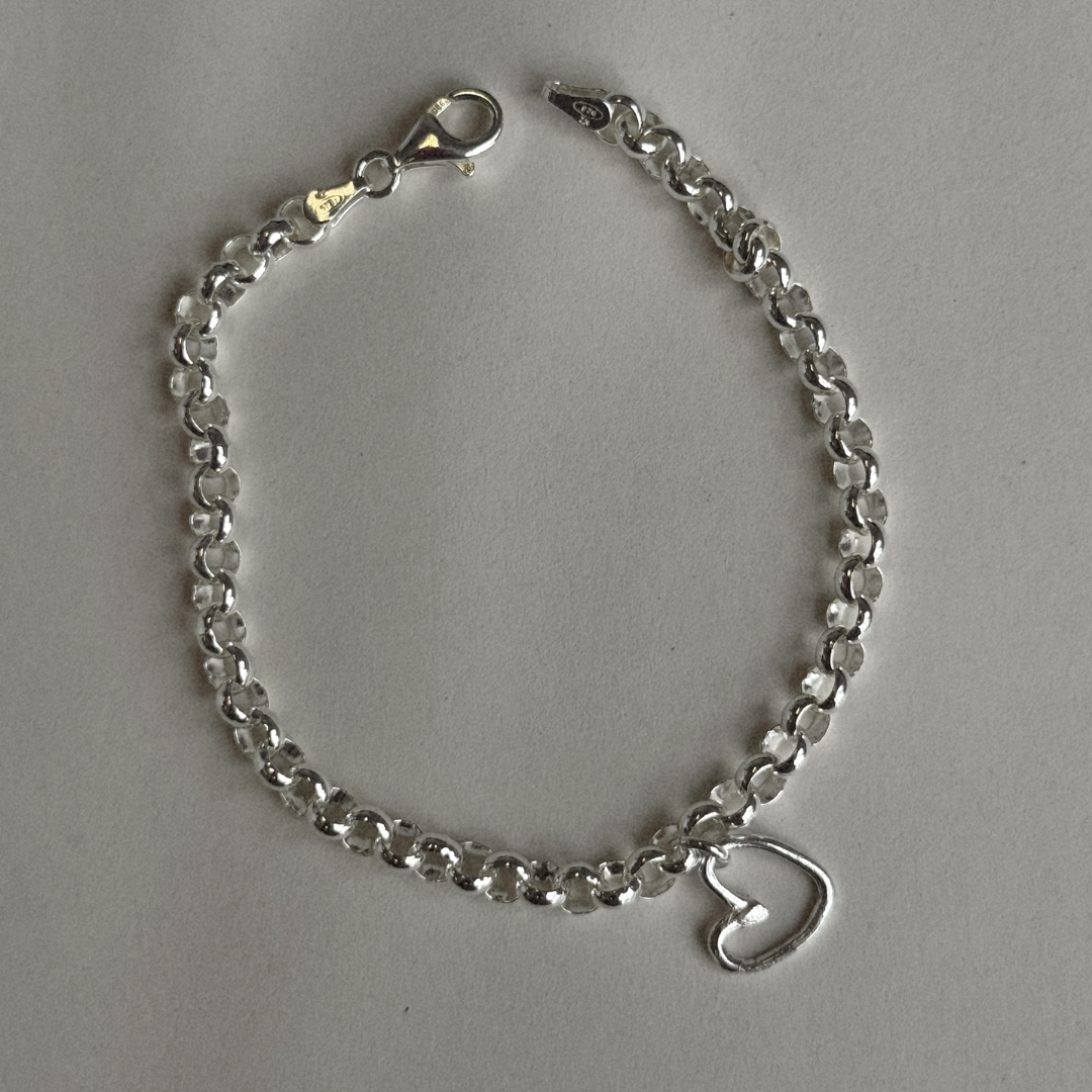 Albie Heart Bracelet - Silver