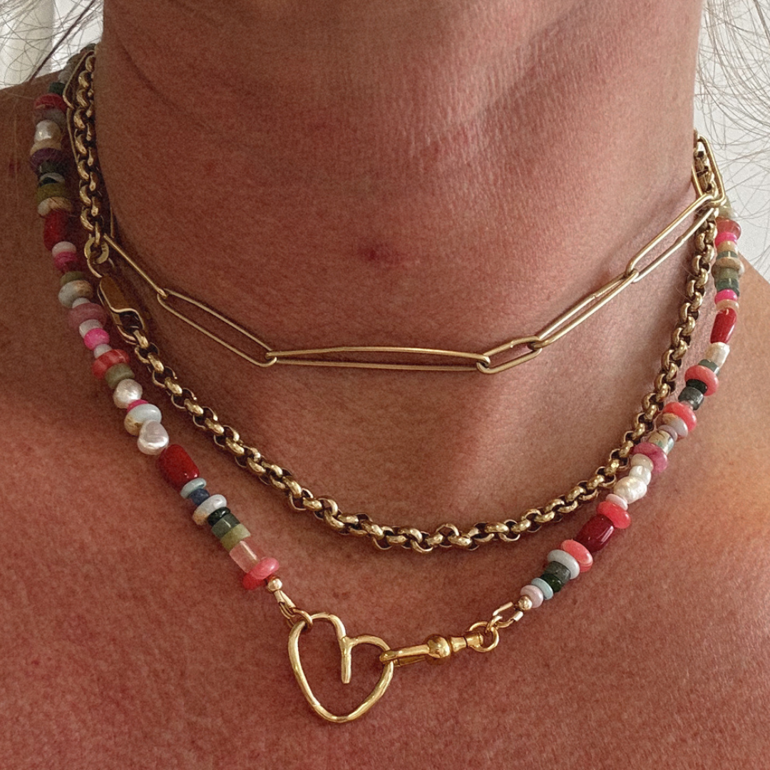 Albie Heart Beaded Necklace