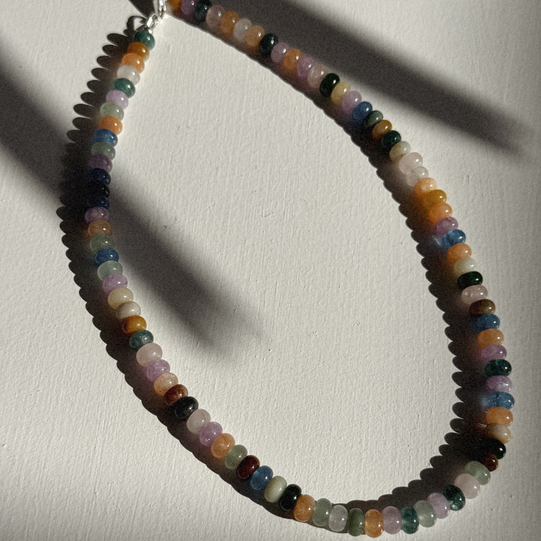 The Beaded Necklace - Silver