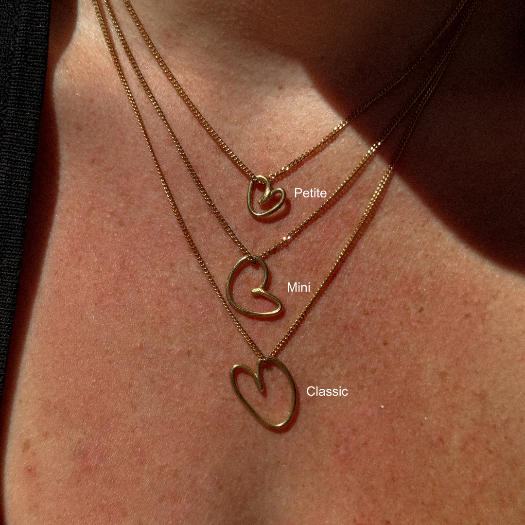 Albie Heart Necklace - Gold Vermeil