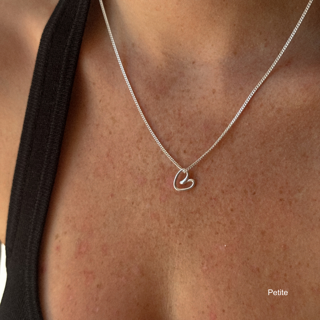 Albie Heart Necklace - Silver