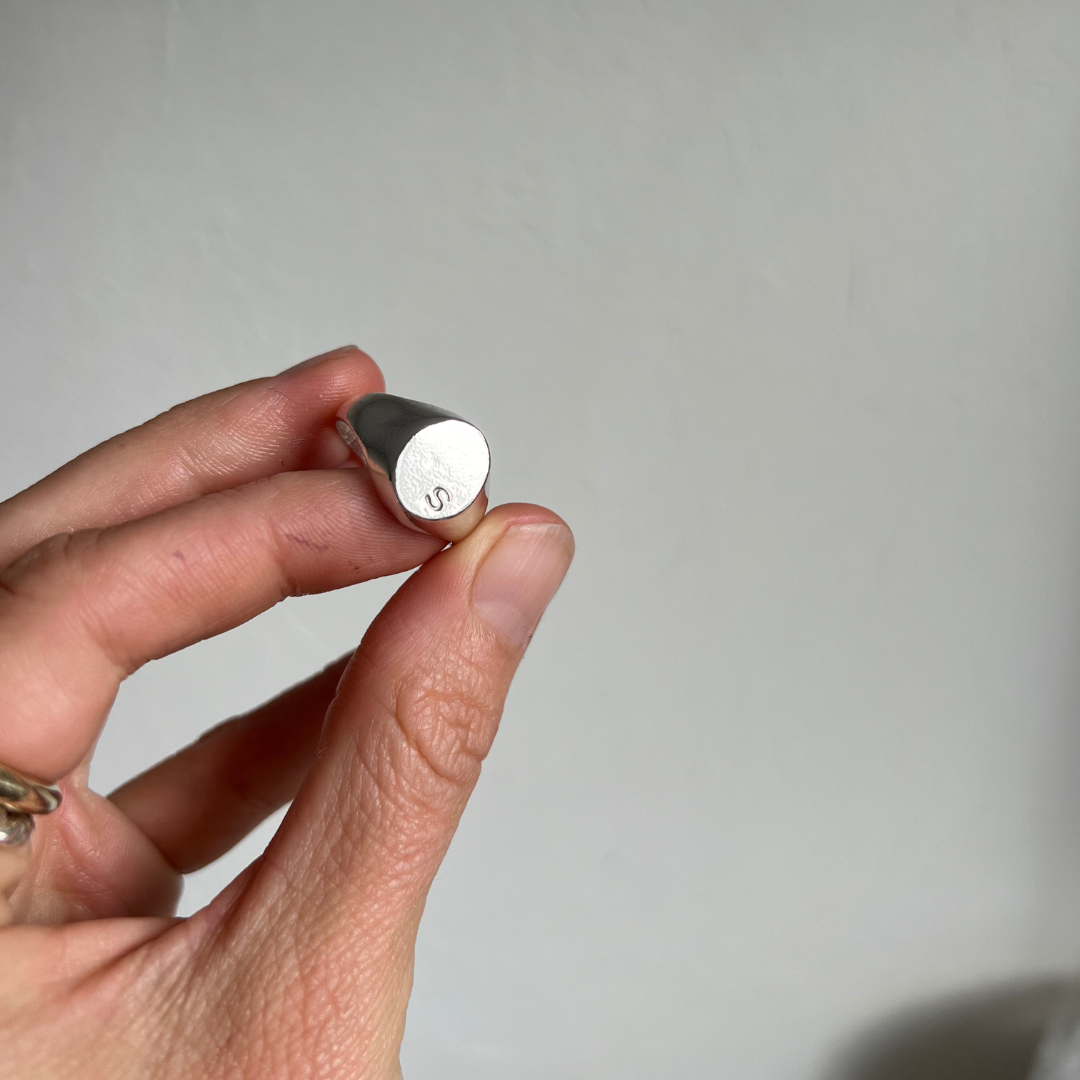 Signet Ring Small Face - Silver