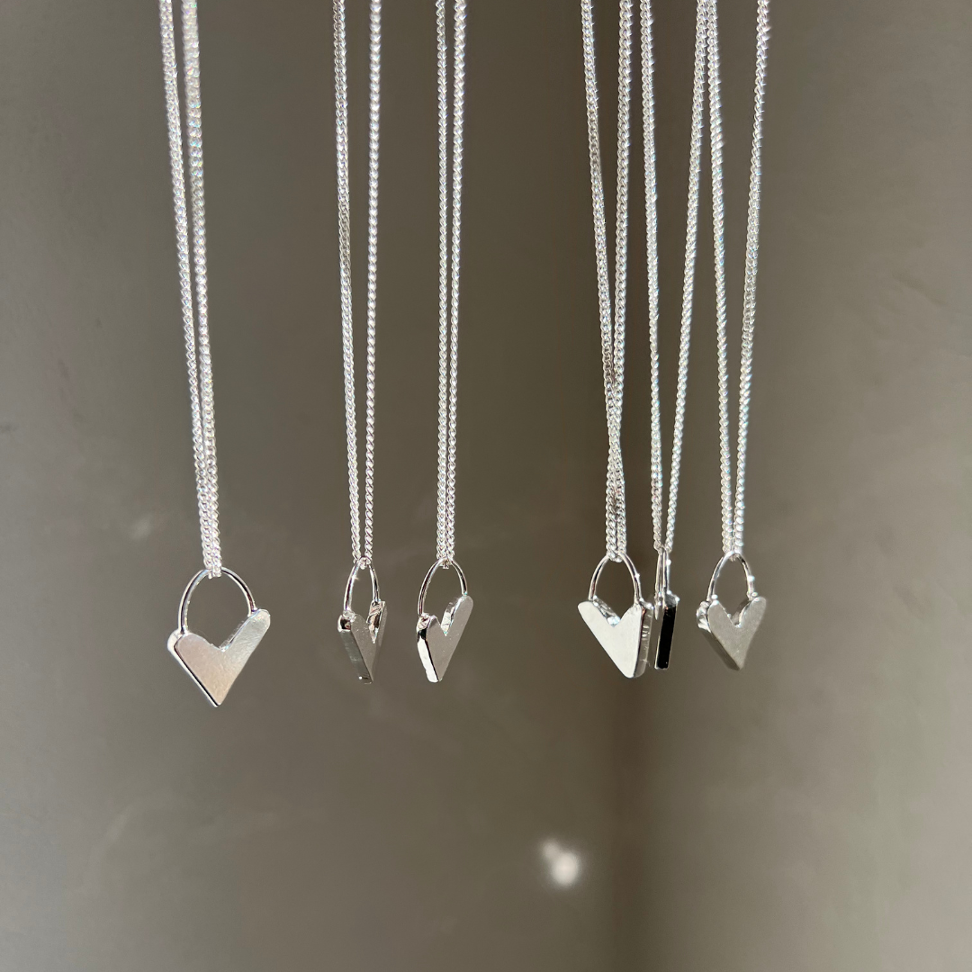 Darling Heart Necklace - Silver