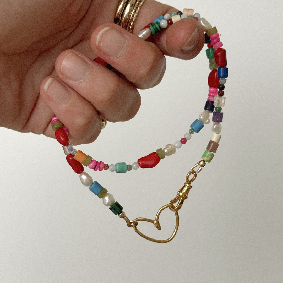 Albie Heart Beaded Necklace