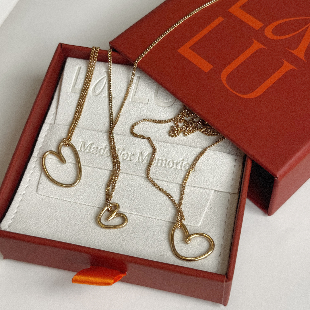Albie Heart Necklace - Gold Vermeil