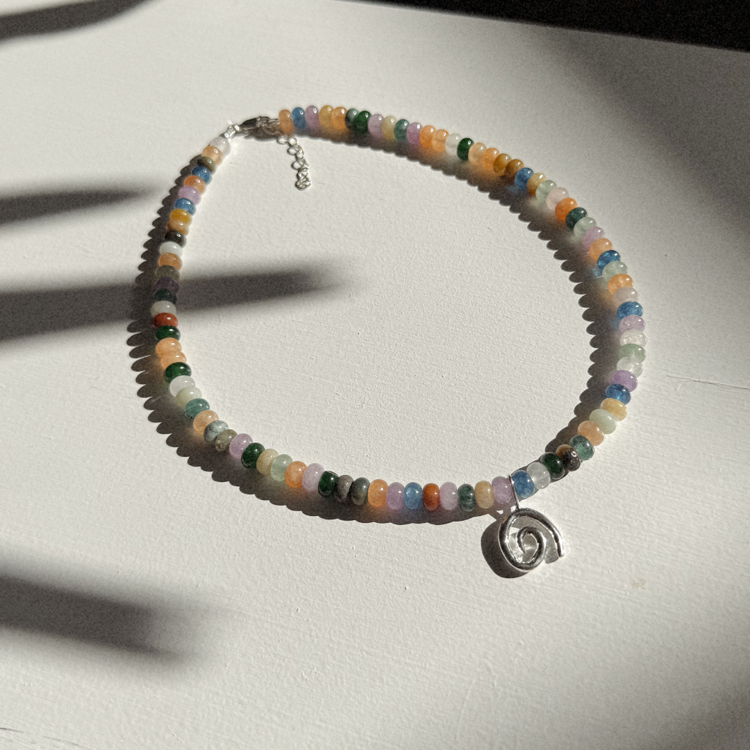 The Beaded Necklace - Silver