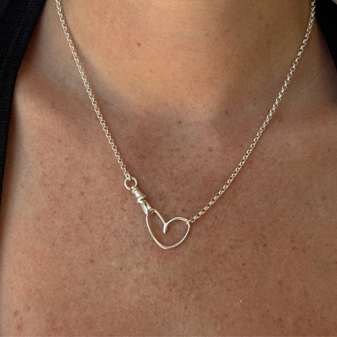 Albie Heart Linked Necklace - Silver