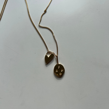 Initial Necklace X Darling Heart - Gold Vermeil