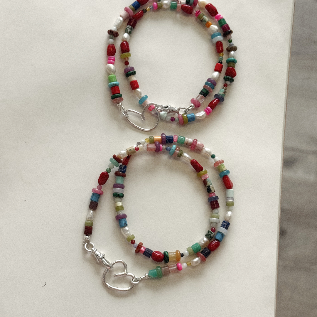Albie Heart Beaded Necklace
