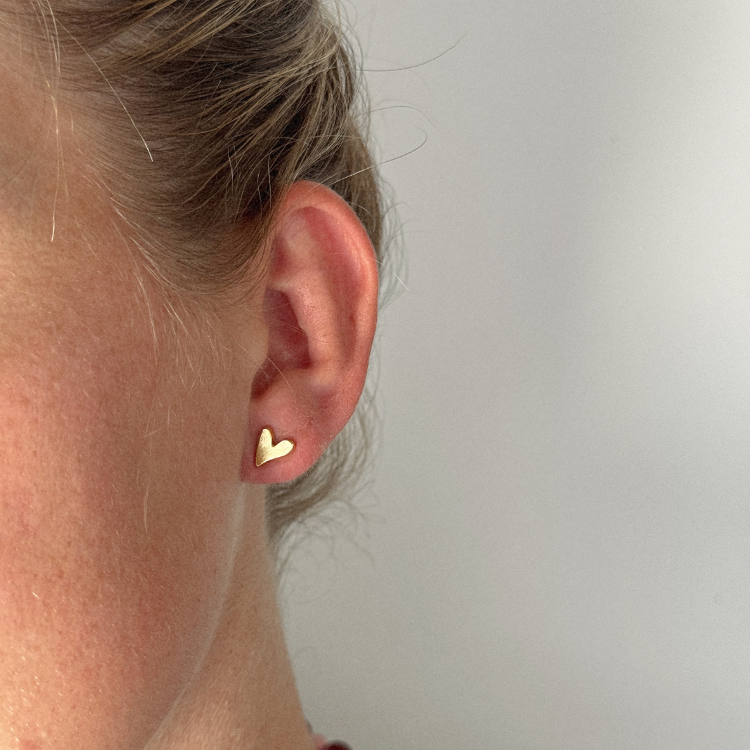 Darling Heart Studs - Gold Vermeil