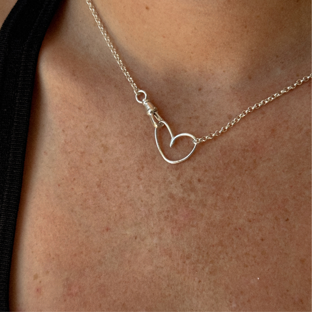 Albie Heart Linked Necklace - Silver