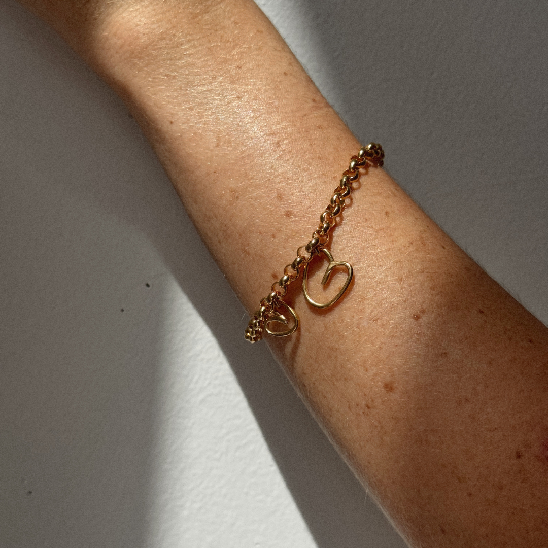 Albie Heart Bracelet - Gold Vermeil