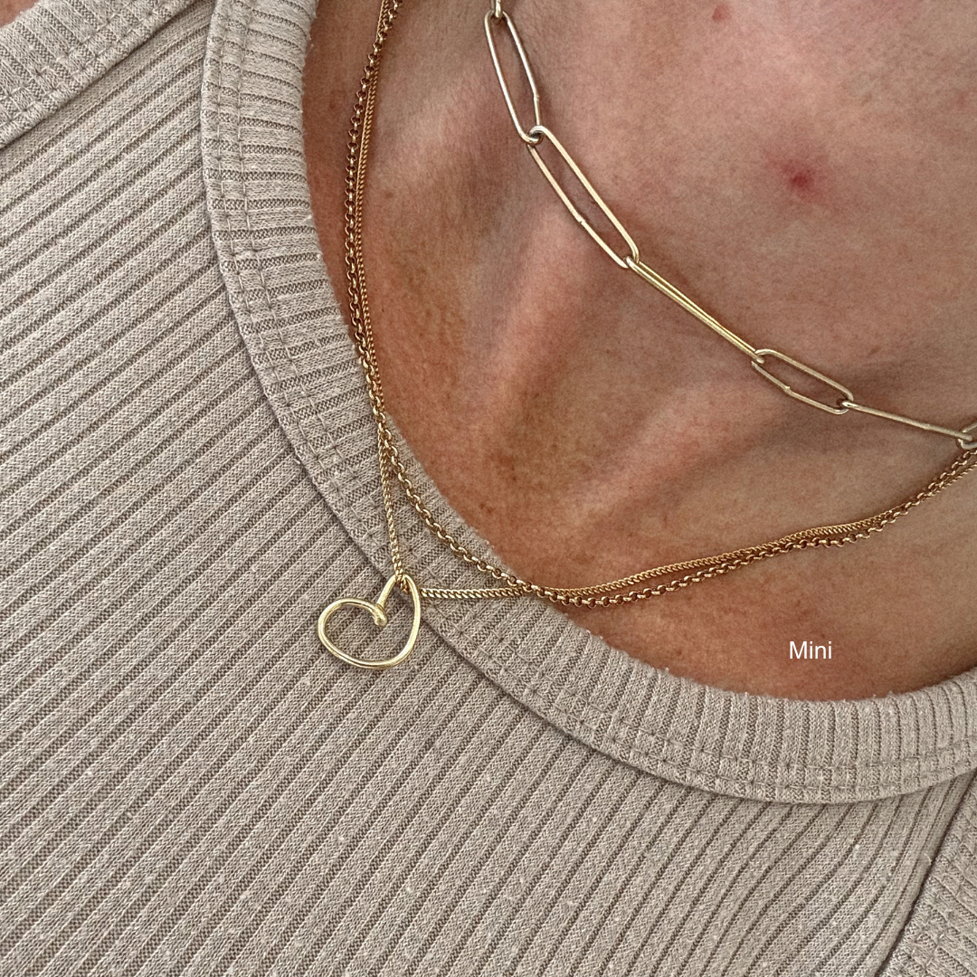 Albie Heart Necklace - Gold Vermeil
