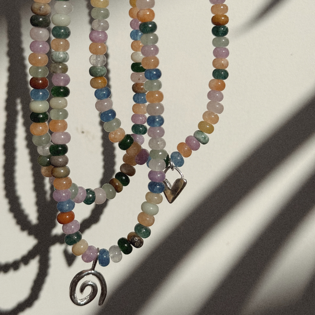 The Beaded Necklace - Silver