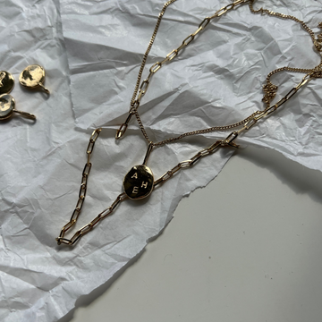 3 Initial Necklace & Zuri Chain - Gold Vermeil