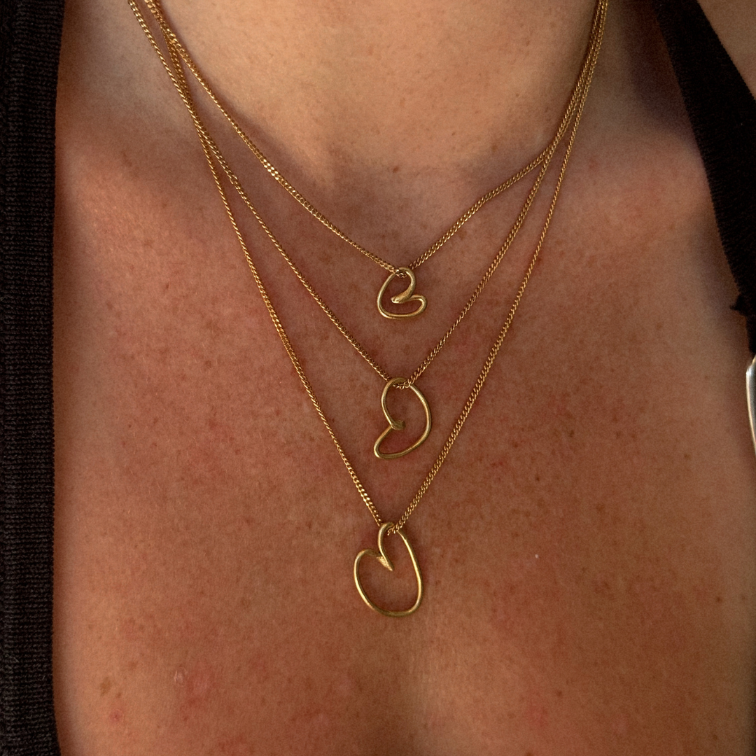 Albie Heart Necklace - Gold Vermeil