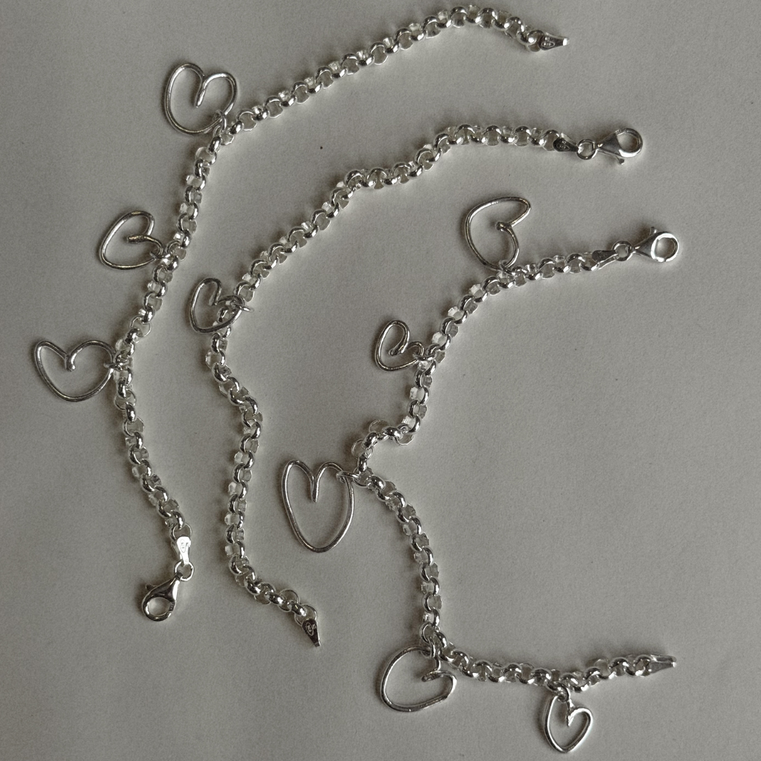 Albie Heart Bracelet - Silver