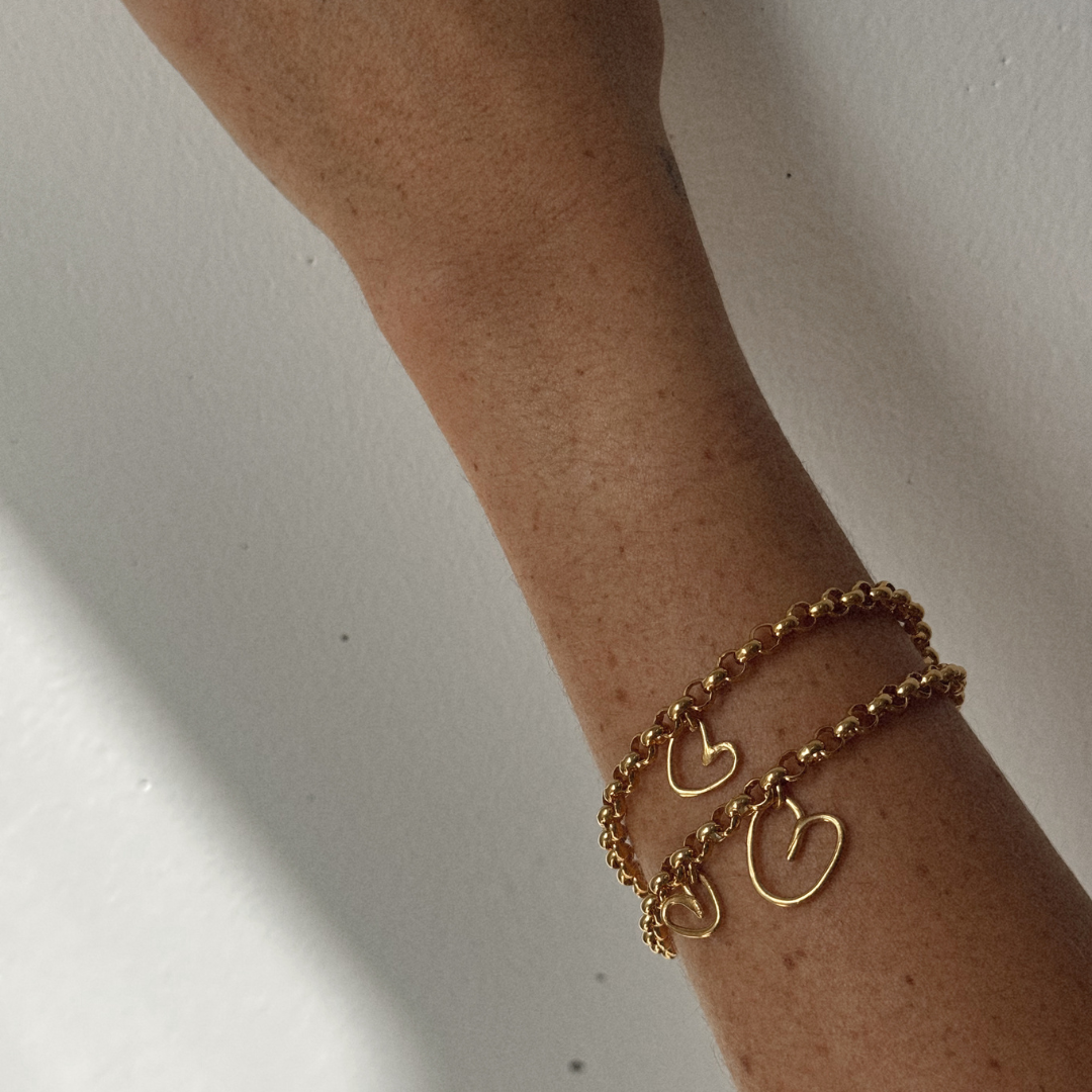 Albie Heart Bracelet - Gold Vermeil