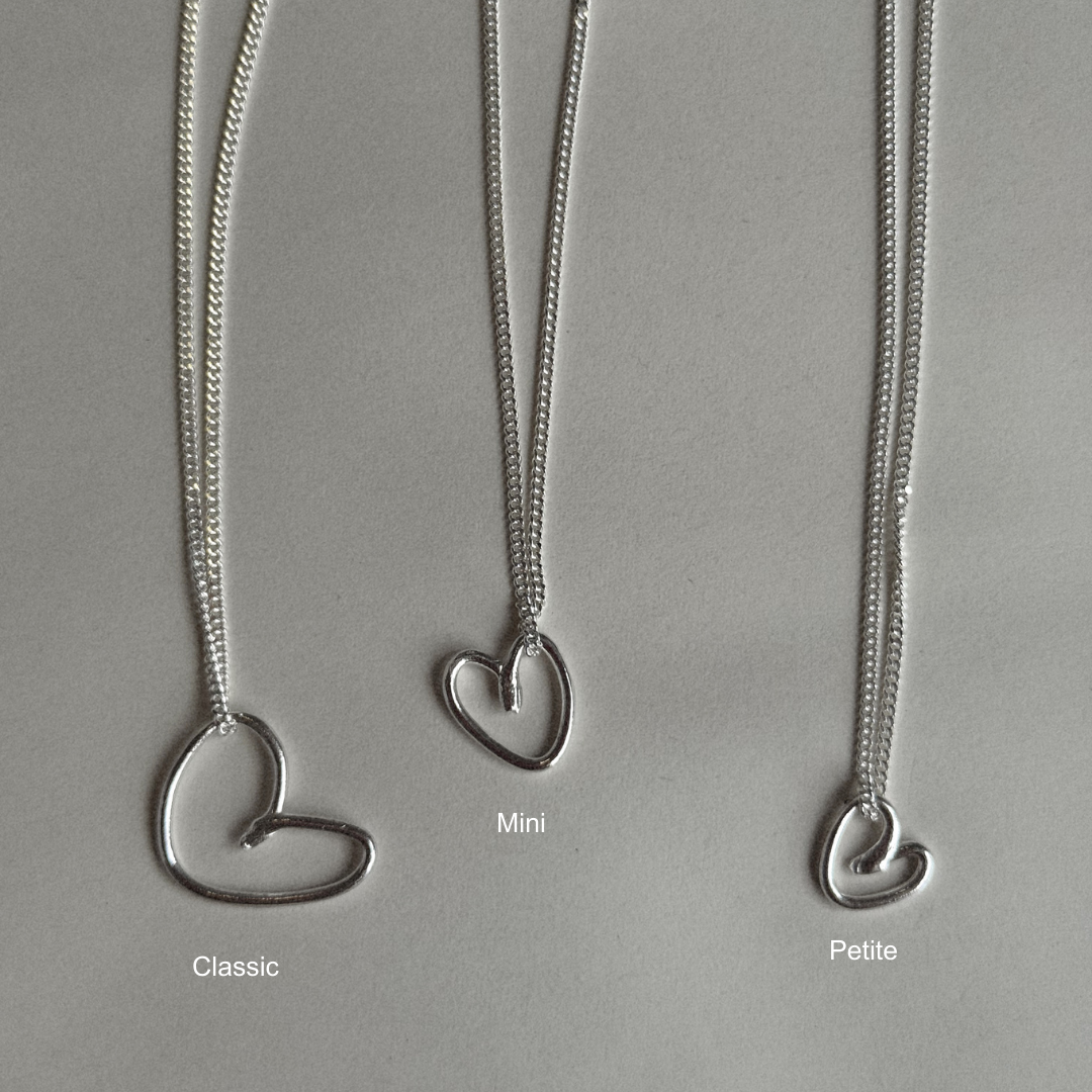 Albie Heart Necklace - Silver