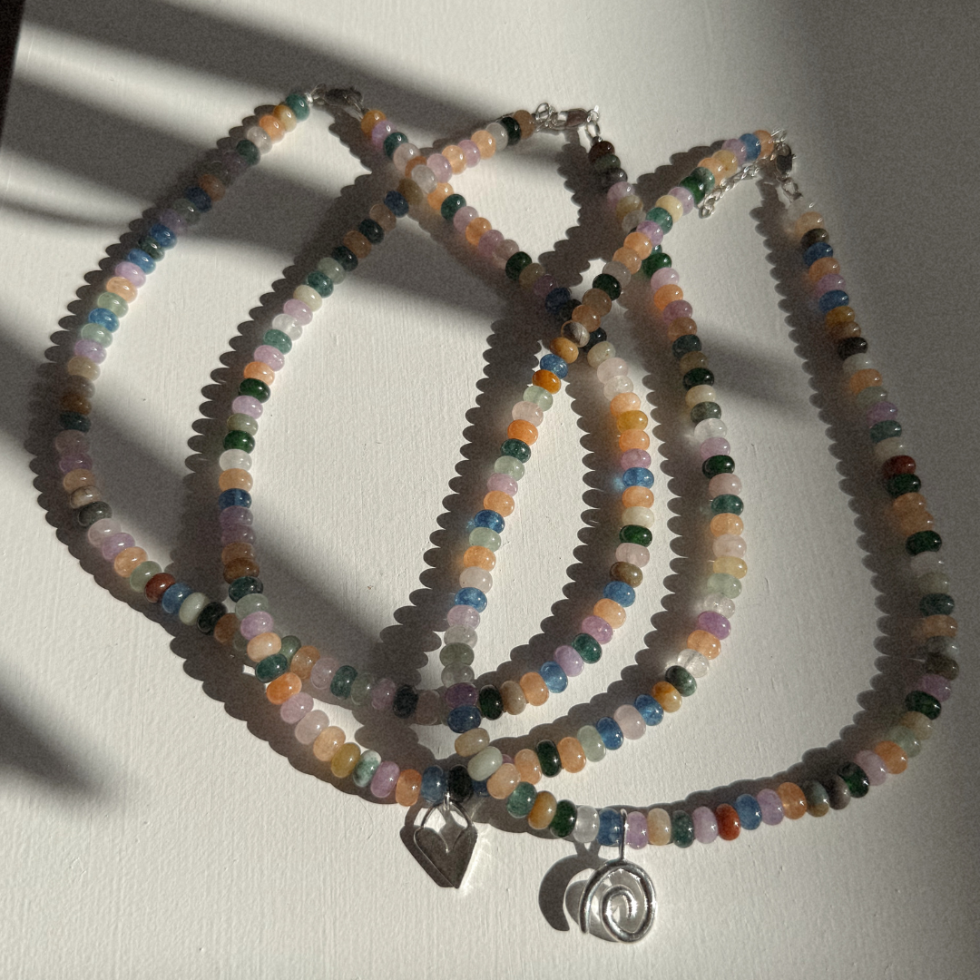 The Beaded Necklace - Silver