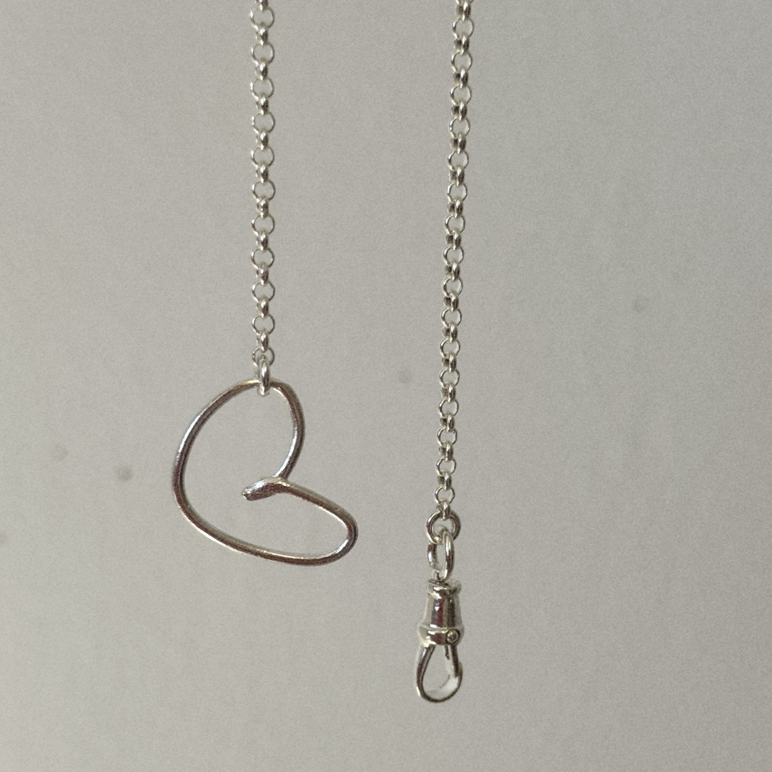 Albie Heart Linked Necklace - Silver