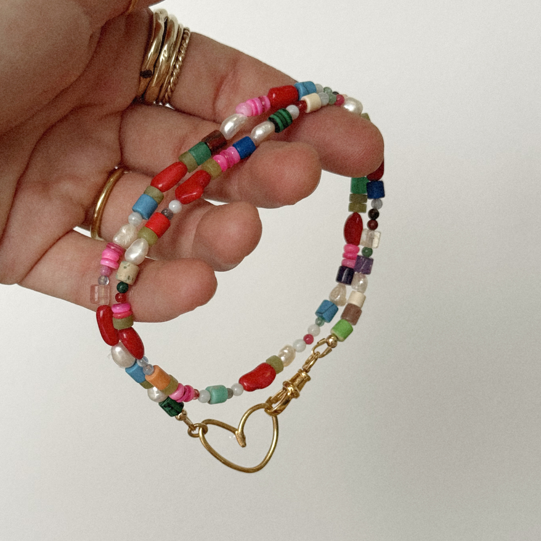 Albie Heart Beaded Necklace