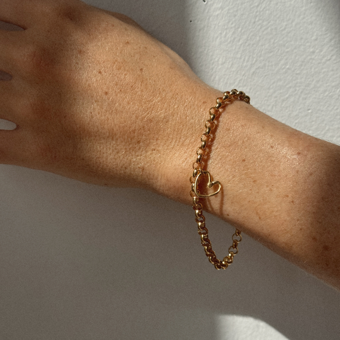 Albie Heart Bracelet - Gold Vermeil