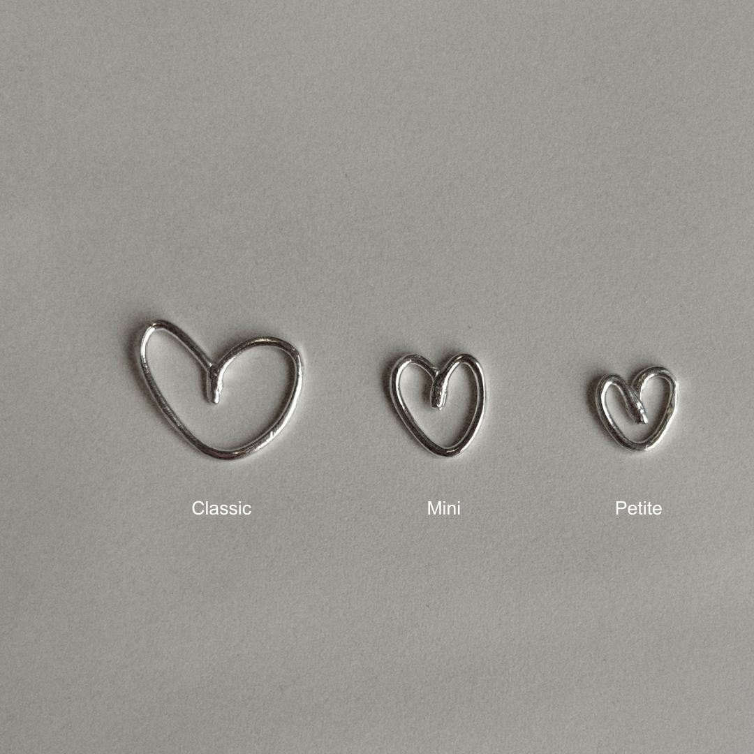 Albie Heart Necklace - Silver