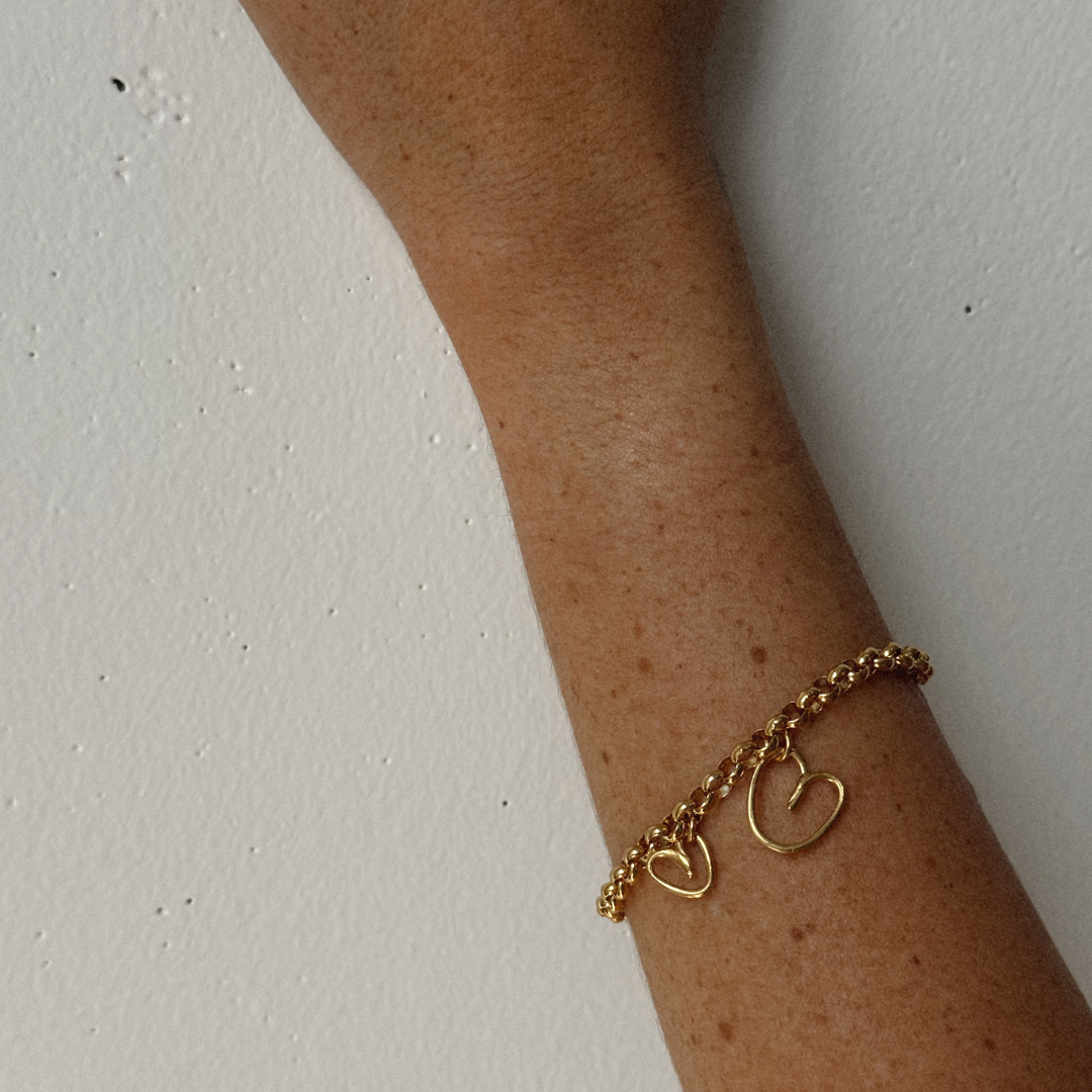 Albie Heart Bracelet - Gold Vermeil
