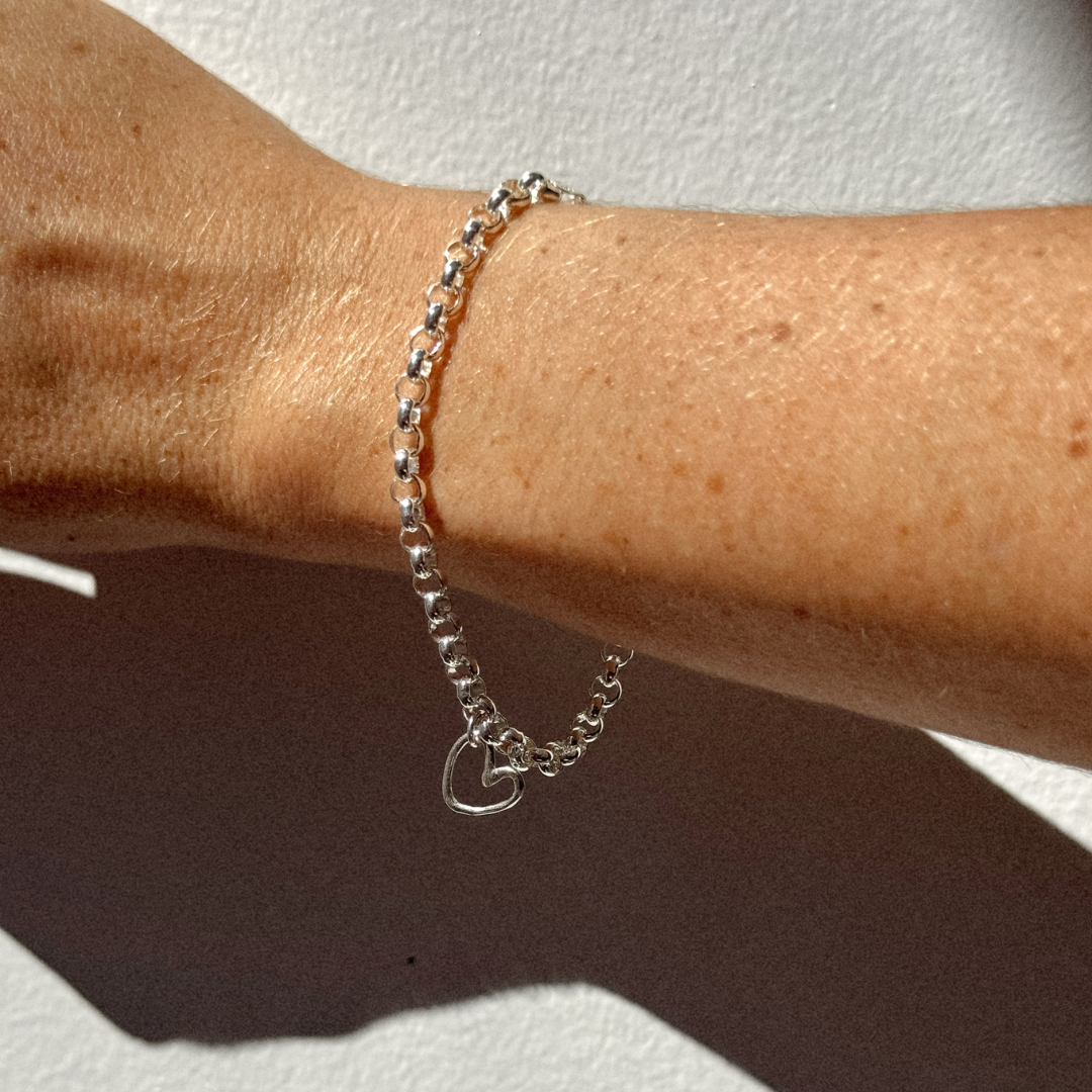 Albie Heart Bracelet - Silver