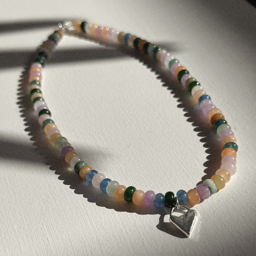 The Beaded Necklace - Silver