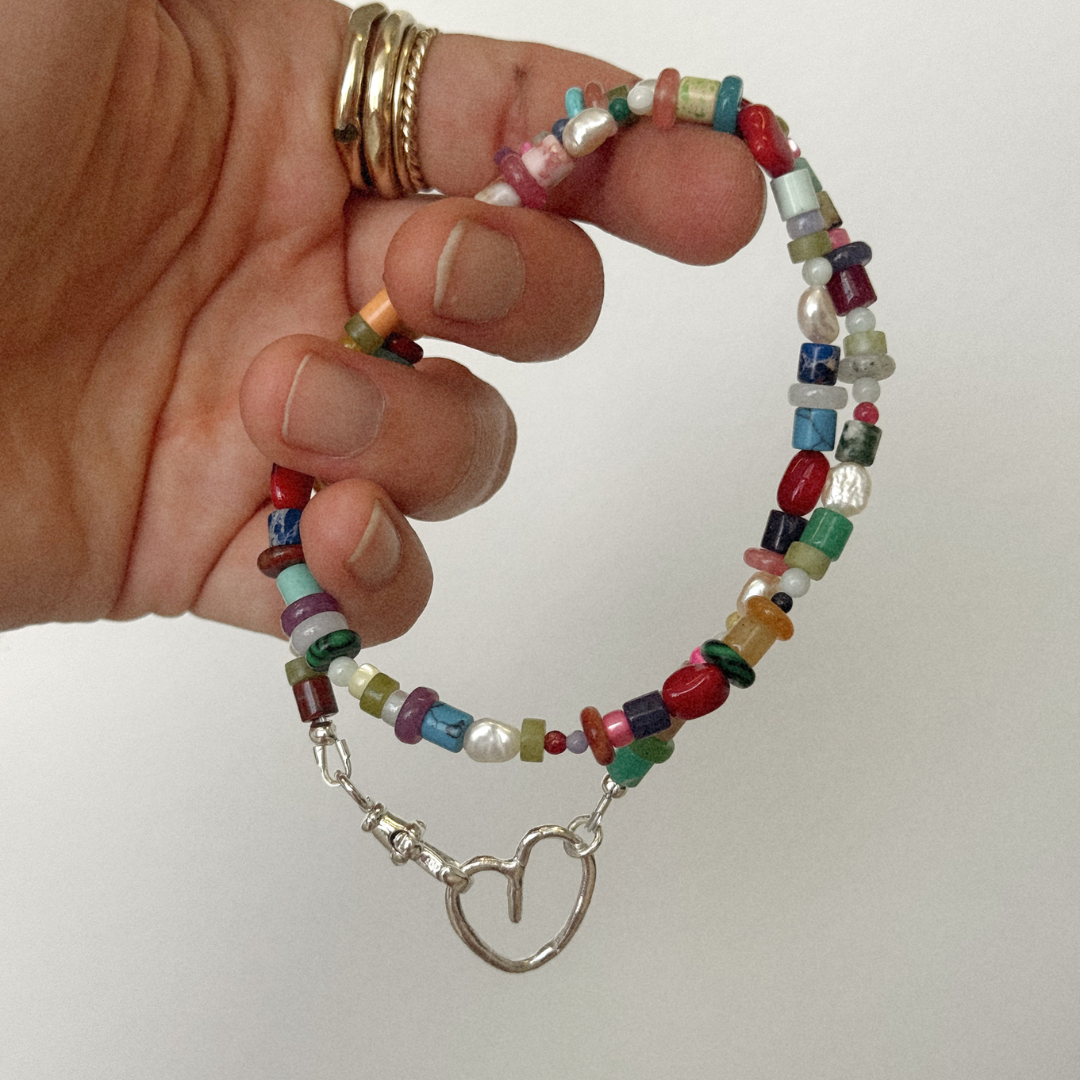Albie Heart Beaded Necklace