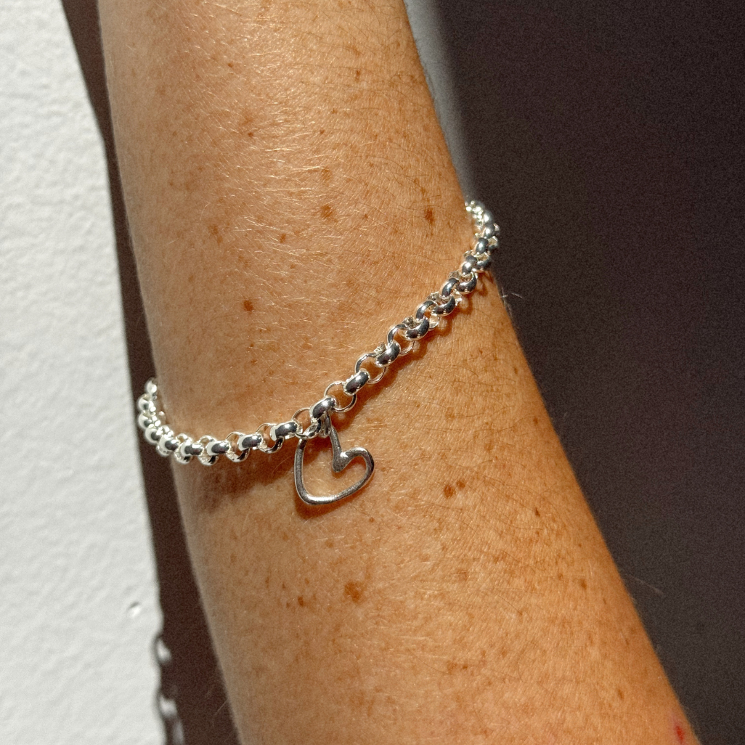 Albie Heart Bracelet - Silver