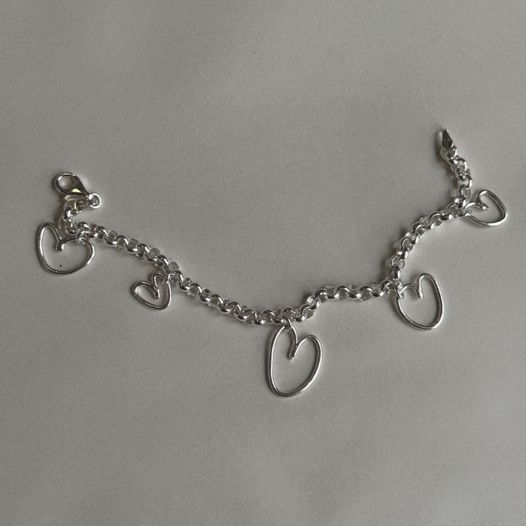 Albie Heart Bracelet - Silver