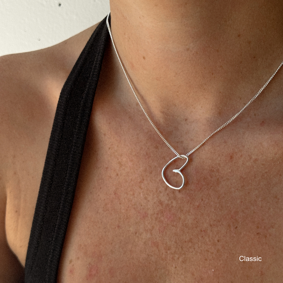 Albie Heart Necklace - Silver