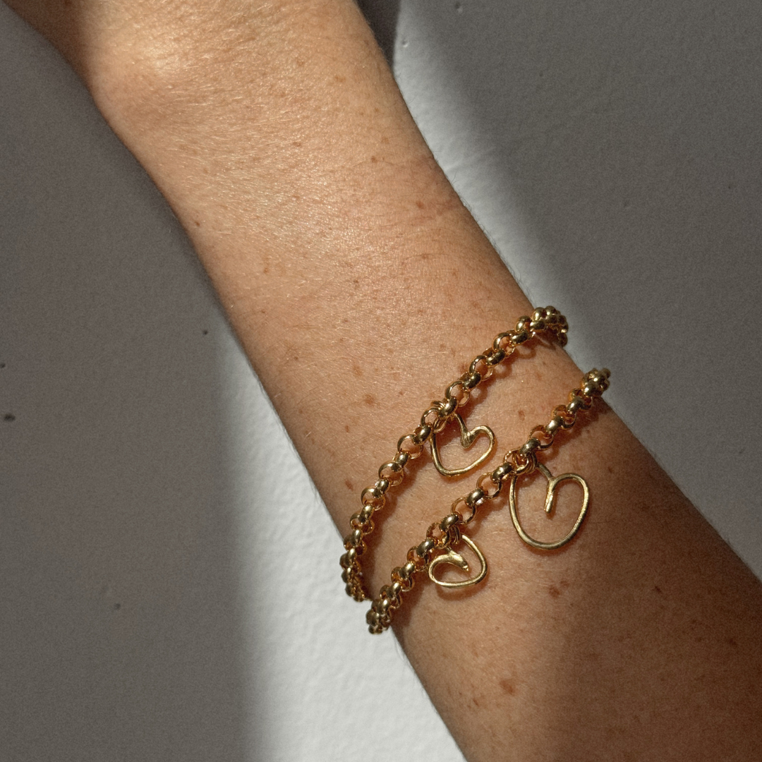 Albie Heart Bracelet - Gold Vermeil