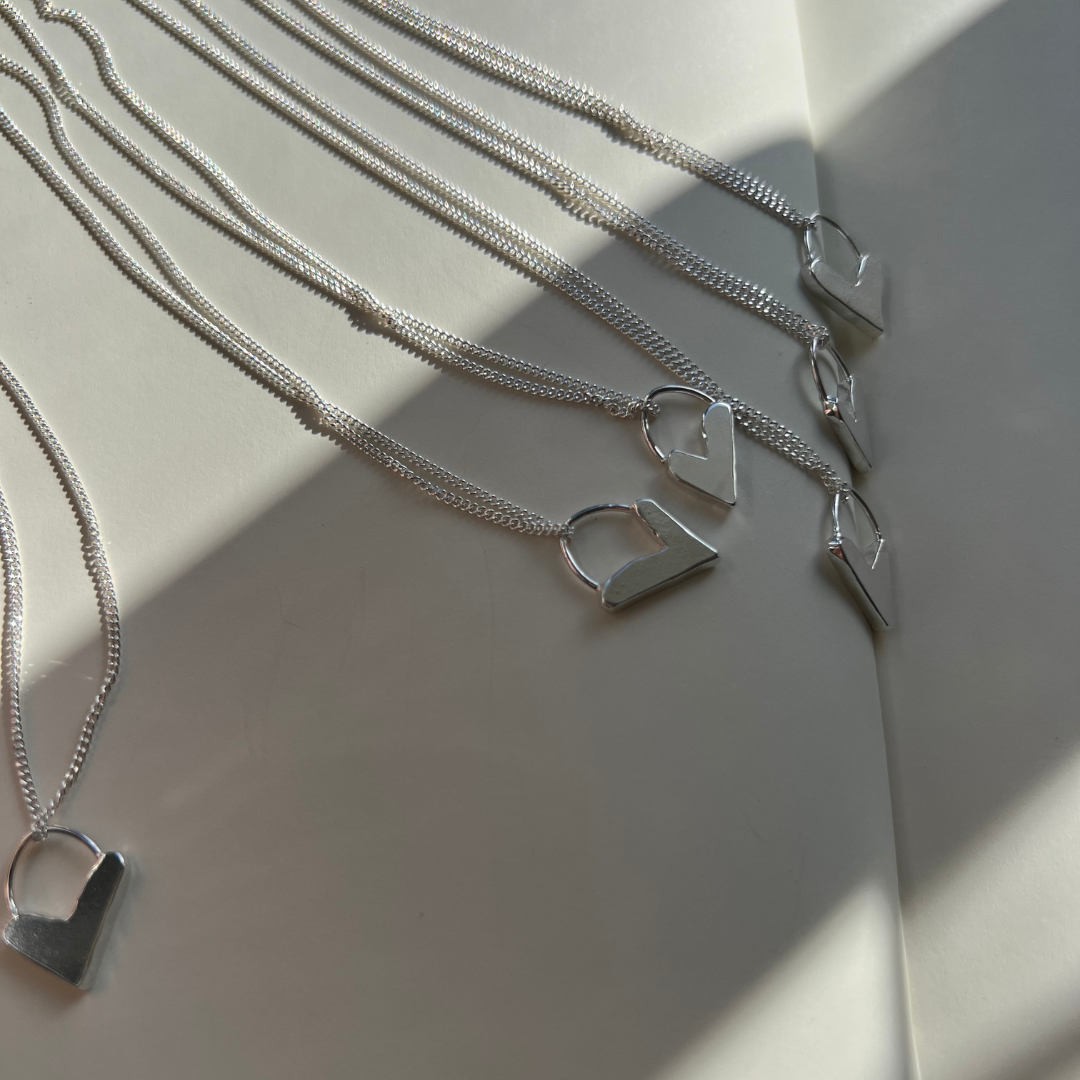 Darling Heart Necklace - Silver