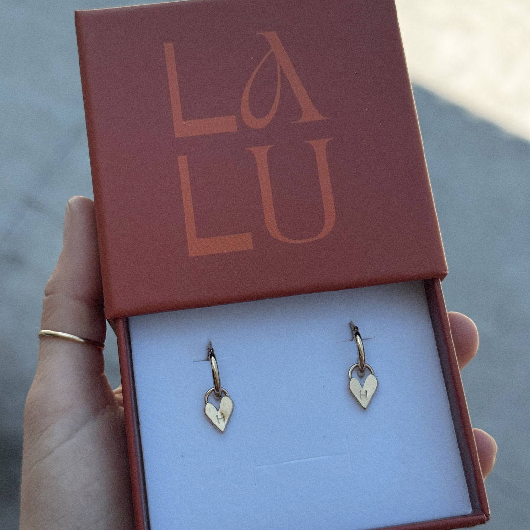 Darling Heart Hoops - Gold Vermeil