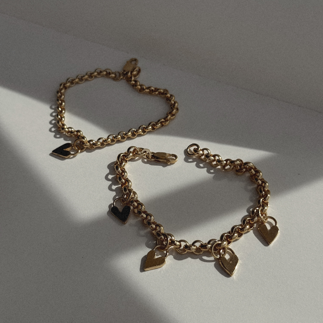 Darling Heart Belcher Bracelet - Gold Vermeil
