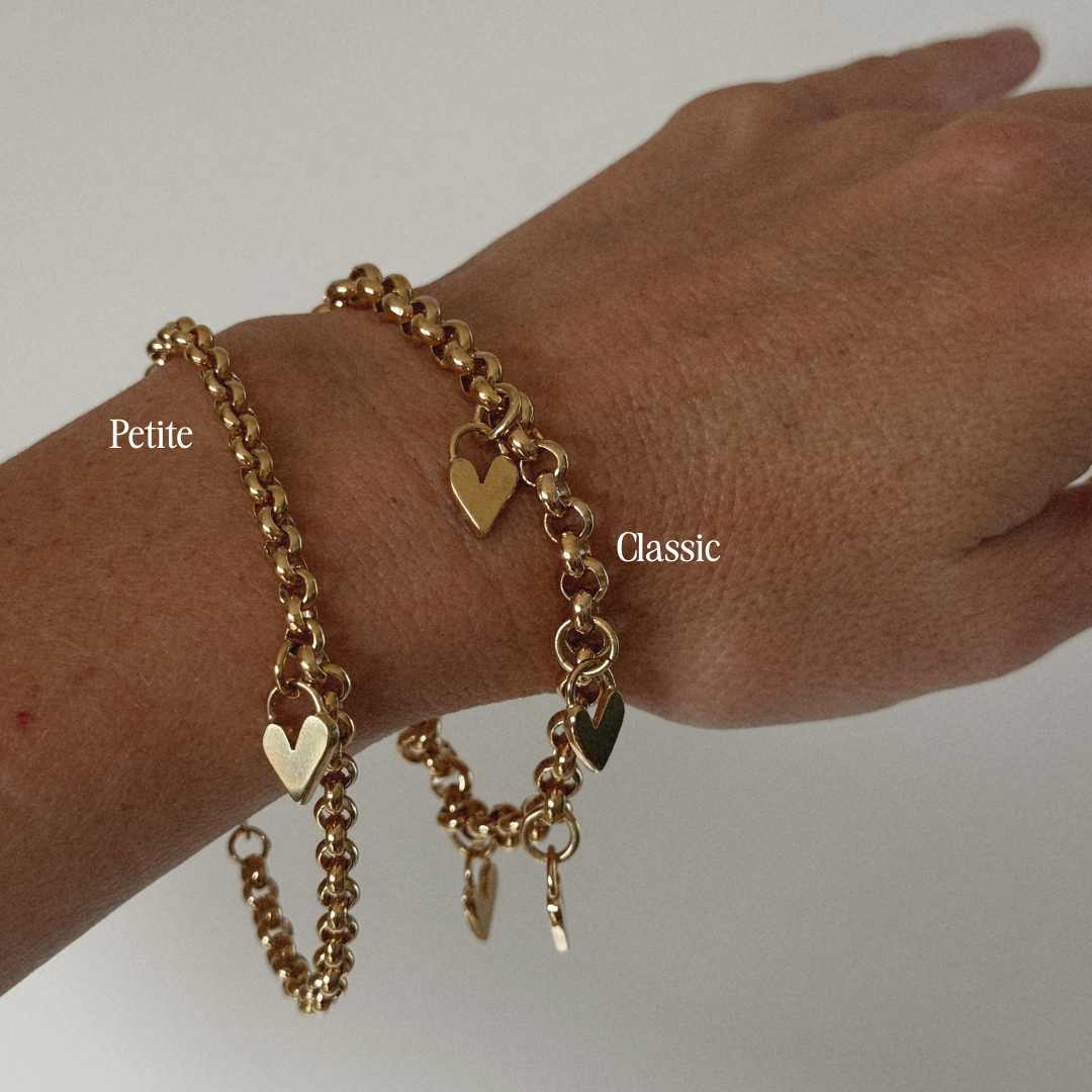 Darling Heart Belcher Bracelet - Gold Vermeil