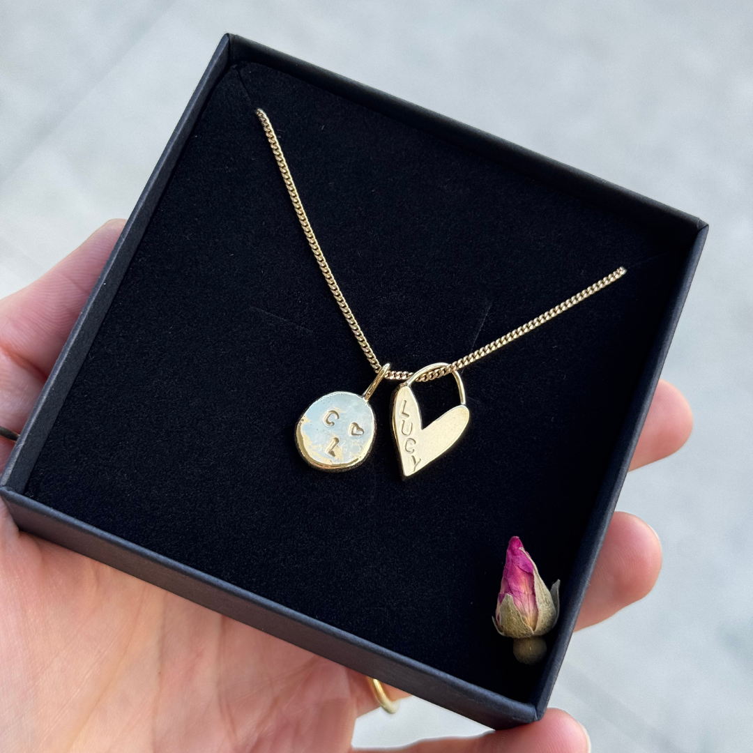 Initial Necklace X Darling Heart - Silver