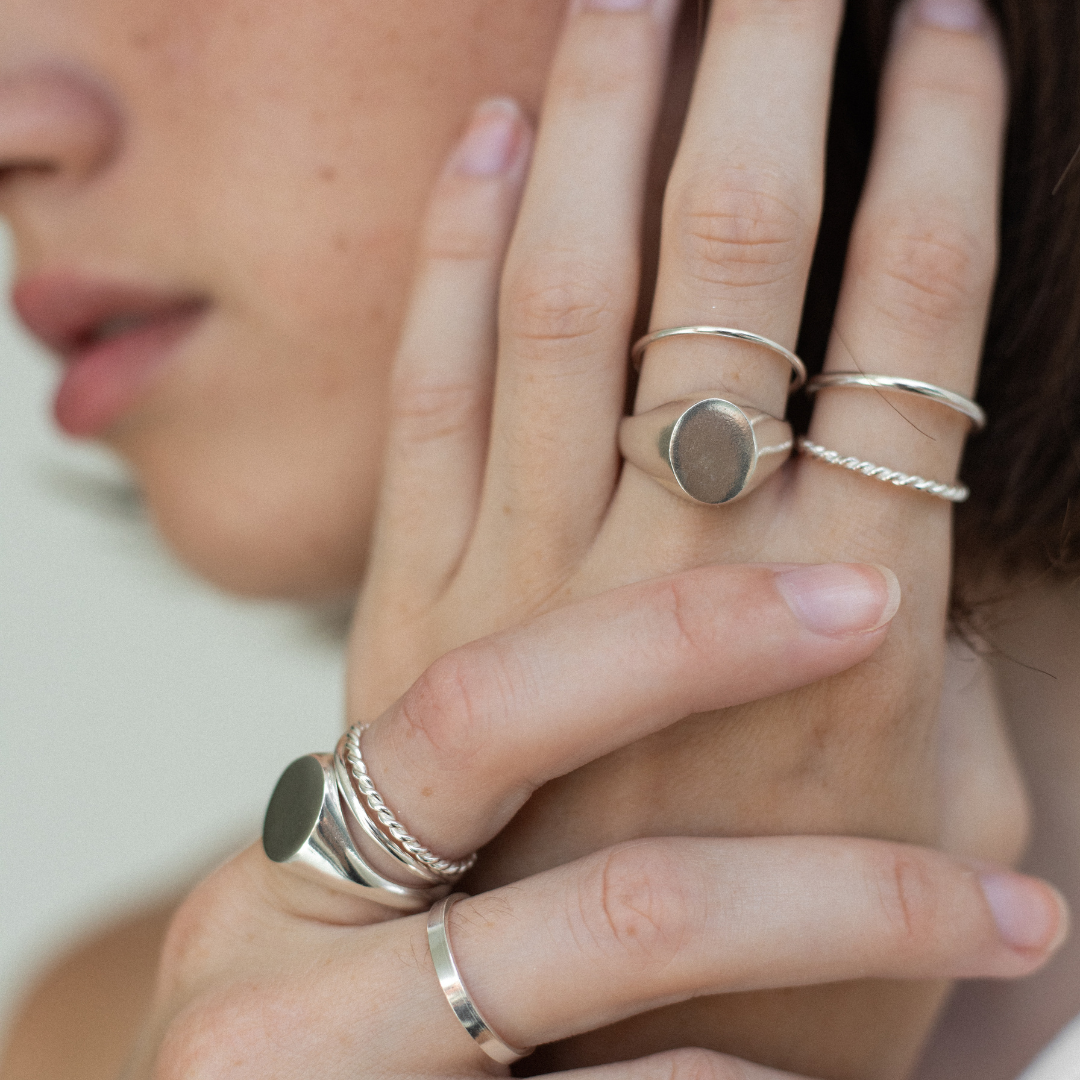 Signet Ring Small Face - Silver