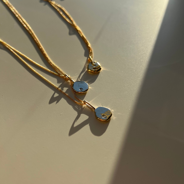 9ct Yellow Gold Diamond Initial 'X' Necklace main image 1