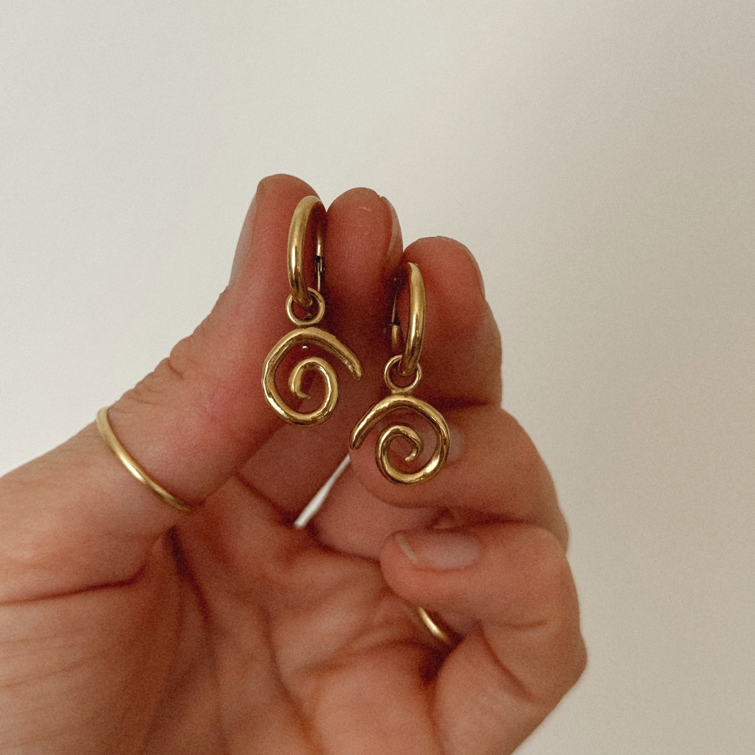 Spiral Hoops - Gold Vermeil