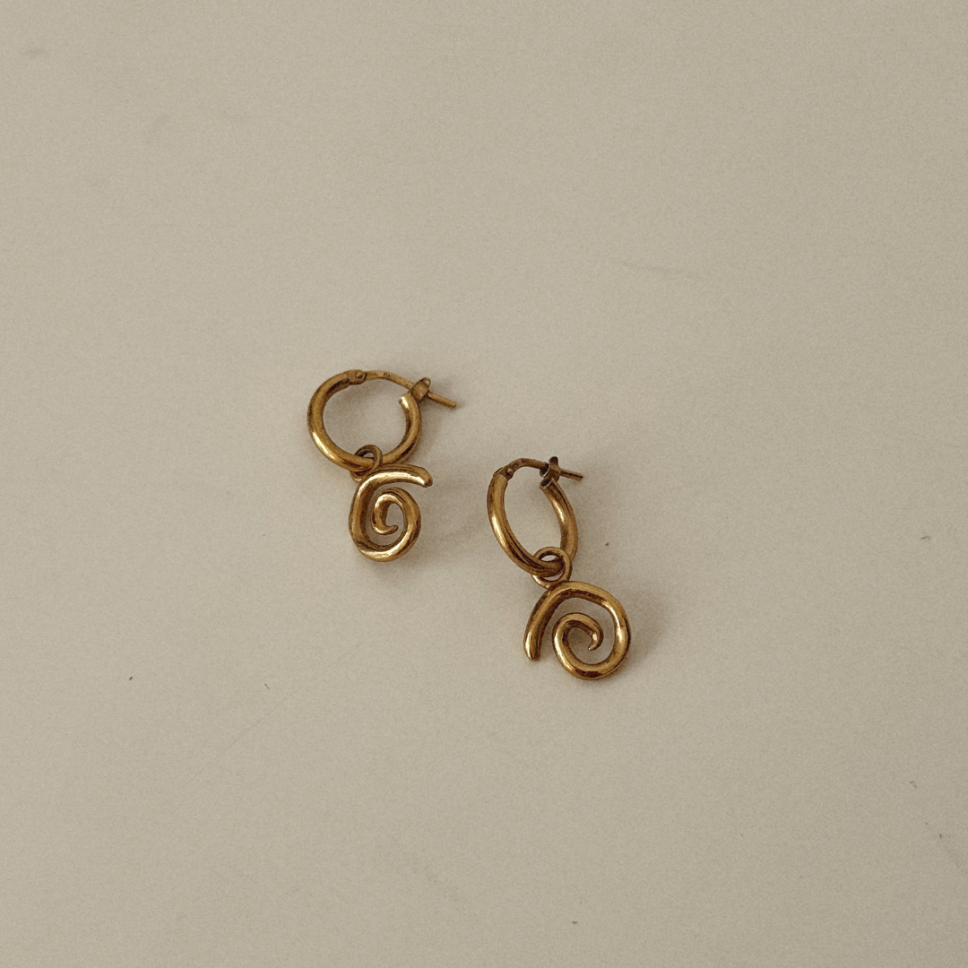 Spiral Hoops - Gold Vermeil