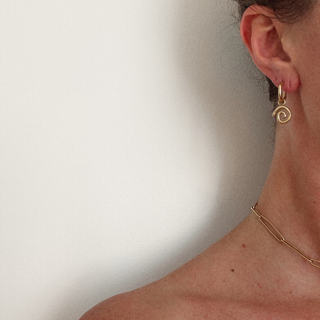 Spiral Hoops - Silver